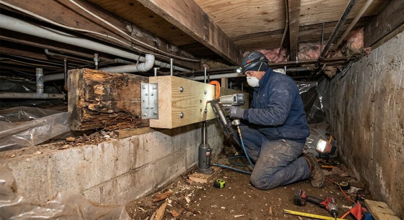 Basement Beam Repair in Conroe, TX