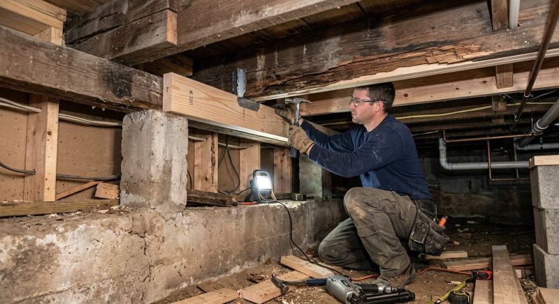 Basement Joist Repair in Wilmington, NC